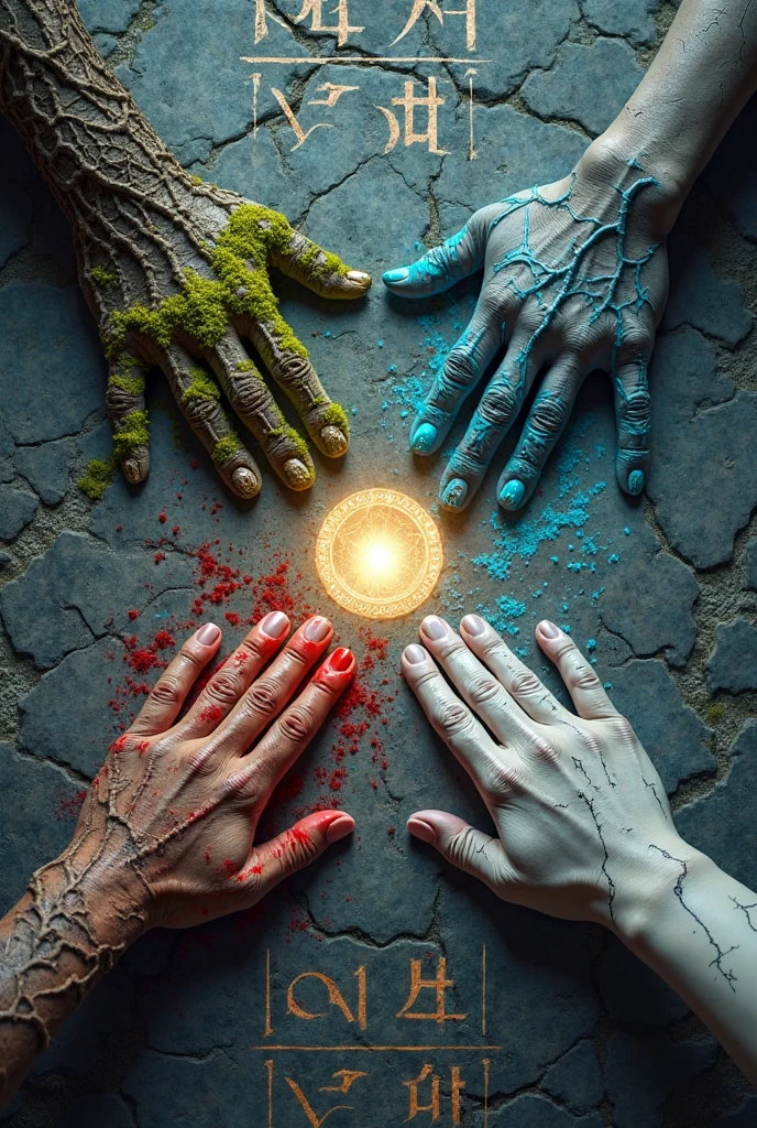 5 elements of nature hands