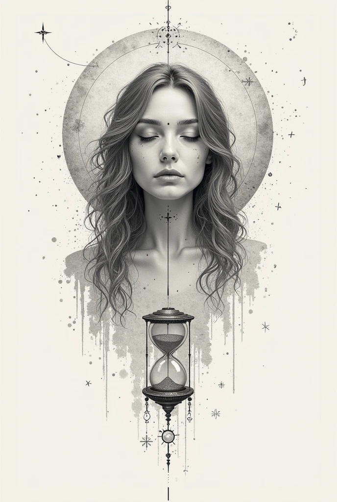 best quality,masterpiece,(AGOT:1.2),drawing,The_Star, star (symbol), water, nude,English text,roman numeral,card \(medium\),