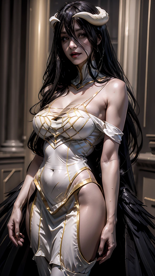 A beautiful young woman standing elegantly, Delphine Seyrig, gorgeous, refinement, perfect tall model body, inspired by Fenghua Zhong, wallop style, Style Ivan Talavera and Artgerm, wallop and art germ, art germ style, inspired by Vincent Lefevre, Gwaites style artwork, artgerm and wlop, figurative art, Beautiful and expressive paintings, Beautiful artwork illustration, wonderful, cool beauty, highest quality, official art, perfect composition, perfect angle, best shot, female solo, sharp outline, melancholy, nostalgia, romantic, Eyes without pupils, color eye, ideal anima, unforgettable woman, monologue, The present blends with the past, 1960s Paris