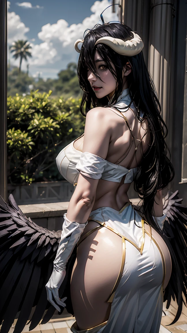 full body image, (Realistic picture, highest resolution, 16K), (A demon with large wings and immense power., Twelve wings on the shoulders., Three black bat wings:1.5 , 3 white angel wings:1.5), Has 100 wings on the shoulders, There are 1000 wings that flow., Twelve wings on the shoulders., black bat wings:1.3 white angel wings:1.5), 6 angel wings, 6 devil wings, (Beautiful girl with two meter long hair, Shiny black hair, Smooth white skin, Lips are very red.), ((stand, Walk)), (big breasts, big tits), (gigantic breast, breast augmentation, Breast 400 cc., small waist, hips raised, small thighs, Long legs), (dynamic poses), (Armor that slightly conceals the body), Separate theme, (Angel wings and devil wings), Floating from the air above the ground, Isolated sky background, Embraced with twelve wings, The horns that grow from the head are like a crown., He who has light, wears little armor, There is power coming out of the body., sparkling wings, white light black light, amazing wings, beautiful gesture, 8K resolution, beautiful gesture, Angel wings and devil wings, (Realistic picture, highest resolution), (Large, powerful wings, Wings are much larger than the model's body.), (RAW shooting:1.5, realistic:1.5, dark fantasy:1.5), (Highest quality, Masterpiece, Ultra high resolution), The Desolated Demon World, ((Perfect dynamic composition:1.7, Detailed tattoos all over the body:1.6, Wear exquisite jewelry:1.6)), Highly detailed skin and facial features:1.3, Details of the limbs, (ปีศาจซัคคิวบัสสุดเซ็กซี่big wings:1.3, beautiful and beautiful:1.3), War between gods and demons, chaos, darkness, fight, (Tight black leather outfit:1.3), big breastsที่กำลังจะระเบิด, Don't show your nipples, ช่องว่างbig breasts, Large breasts close together, (The expression on your face when you feel a strong touch., Facial expressions when feeling pleasure, A look sunk in joy), beautiful blue eyes, Eyes that give a feeling of elegance and beauty, sexy face, Blush, (Too erotic and cute:0.9, Fascinating:0.9), (An incomprehensible amount of fluid flows throughout the body., Six pairs of large wings, Large devil wings, The size of the devil's wings, Amazing wings, The bloodline of the gods and demons is strong., Can see the whole body, big wings, Wingspan
