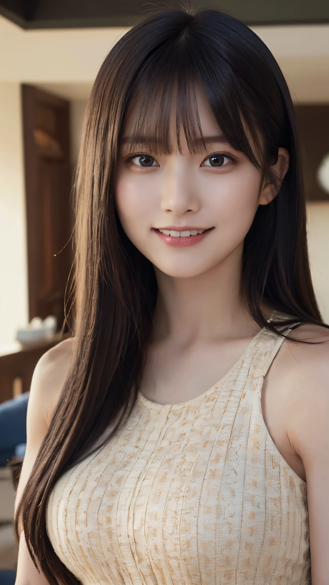 ((Full Body Angle))、((Front hair:1.3))、((highest quality, 8K, masterpiece: 1.3)), concentrated: 1.2, Cute girl 1,Nipples erect、 Perfect beauty: 1.4,Cut and sewn T-shirt Raglan sleeve summer short sleeve T-shirt.Shorts: 1.2,Long sleeve、Randall Color、comics＆Text Graphics、Black ruffle-trimmed drawstring zip blouse,1.1, Highly detailed face and skin textures, Fine grain, double eyelid, whitening skin, ,highest quality,Ultra-high resolution,you,1 girl,alone,_Shiny_skin,Iris,necklace,((Brown_length_Wavy_hair)),(lips)),eyelash,Front hair,deal with,compensate,Shiny,pore,skin texture,Large Breasts、smiling face、stroll、garden、