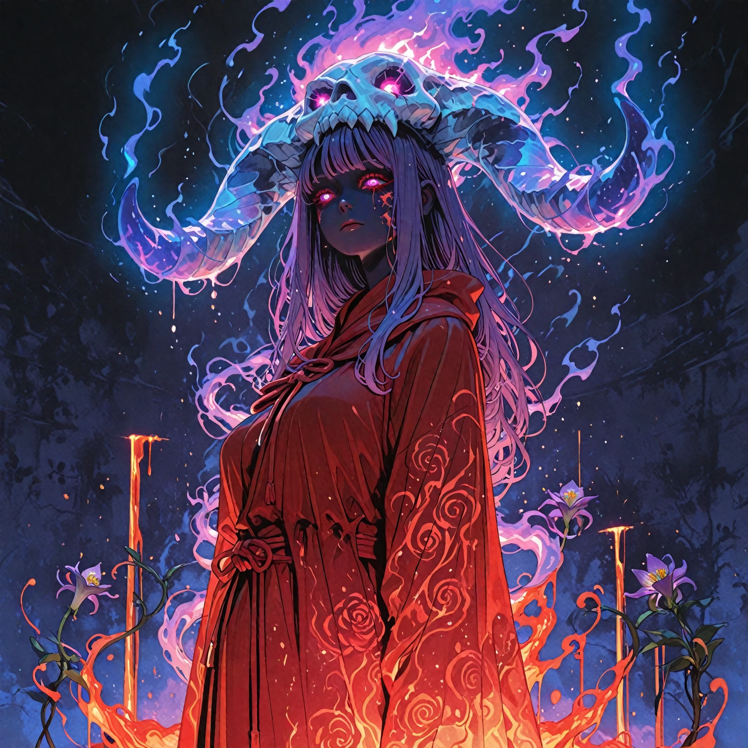 Close-up of a person with a strange face and a strange body, A colorful and muscular fairy, Mind Flayer, Covered in tentacles, Supernova Octopus, Just a joke, Michael Page, Mind Flayer, Blood Moon Tentacles!!, Jason Benjamin, Brilliant tentacles, Lovecraftian Cosmic Horror, Azathoth, psychic Mind Flayer