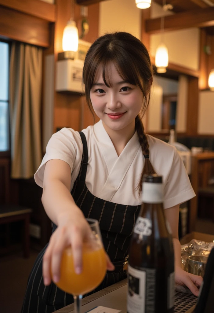 Moutai Baijiu bottle without label, pour into Moutai cup, the wine line is long and thin, and there are hops in the cup