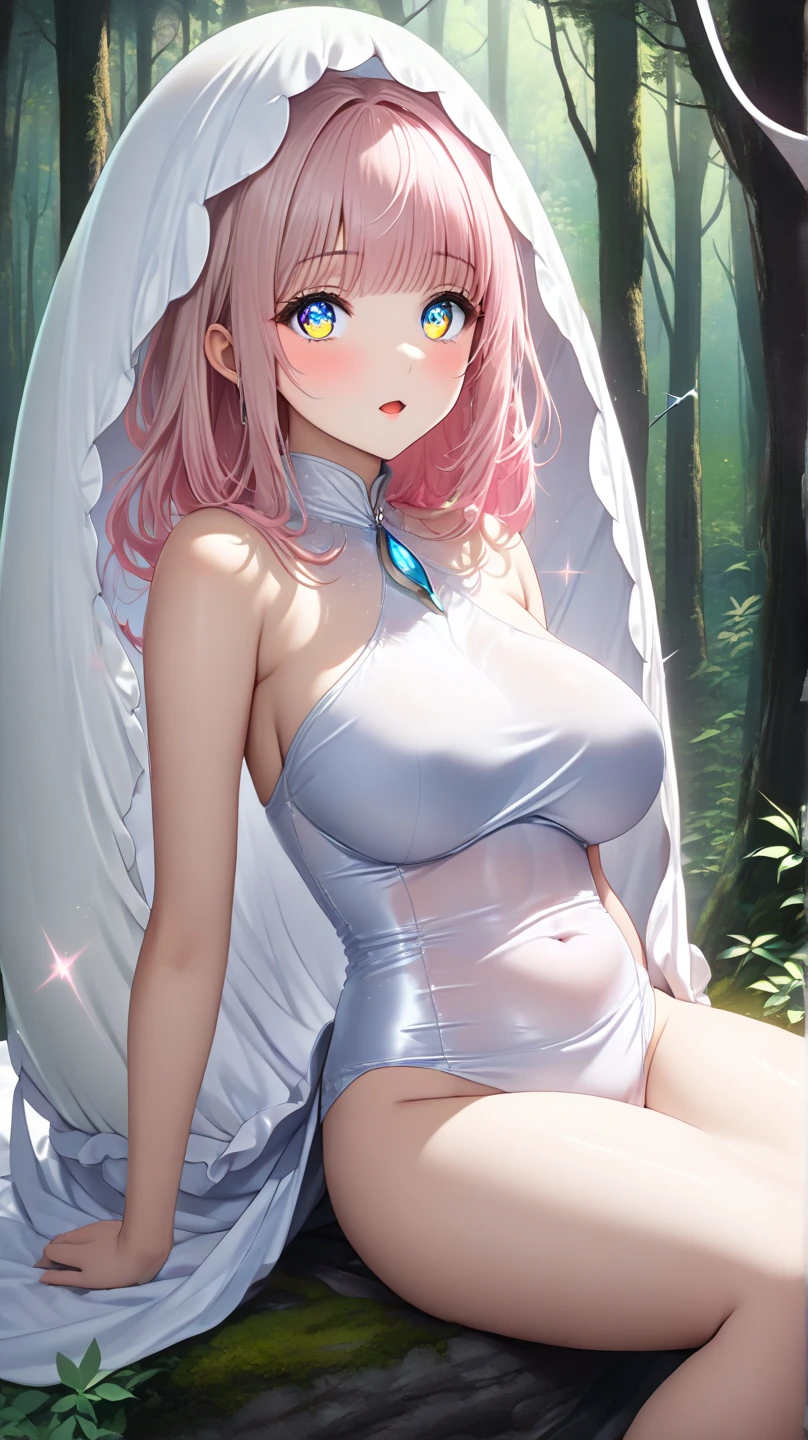 (ghosty:1.85) (doctor:1.5) (nurse:0.65) girl, (white doctor coat:1.4), (spirit, spiritual:1.2), 1girl, perfect and well designed glowing shiny eyes, (beautiful detailed eyes:1.05), natural medium breasts, slim body, beautiful and delicate cute face, (face detail), ((realistic face)), pores, ((pale grey skin)), detailed skin, realistic skin, (((bioluminescence))), ((shiny skin)), (multicolored gradation skin), (monster girl:1.25), human face, medium length hair, hair voluminous, (((((multicolored gradation hair))))), (dark-haired:1.75), super high resolution, 8k, parameters Best quality, (masterpiece:1.4), (magic accessories:1.4), bracelets, extremely detailed thick tight ((white:1.5), (green:1.2), (pink:0.5)) (medical uniform:1.5), (shirt:1.7), (pants:1.3), (standing nipples under cloth:1.3), (cameltoe:1.5), (neckline:1.3), (cleavage:1.4), (decolette:1.5), Young Girl, Little Beast, (Smile:0.9), (pale Skin:1.85), ultra detailed, photorealistic, ((Real image)), (best quality:1.4), super high resolution, (Realistic 2.0), More details, (((1girl))), {(medical ward:1.2)|(doctor office:1.2)}, (beautiful and aesthetic:1.2), (fractal art:1.4), (cinematic light:1.1), (DUTCH ANGLE:1.2), full body, 16K, HDR, RTX, Ray Tracing, Radiosity, Anisotropic Filtering, Subsurface Scattering, (((magic lights))), metallic reflections, Detailed, Realistic, 4k highly detailed digital art, (cool_color), extremely detailed CG unity 8k wallpaper, vibrant colors, (seductive pose:1.6), (spread legs:1.3)
