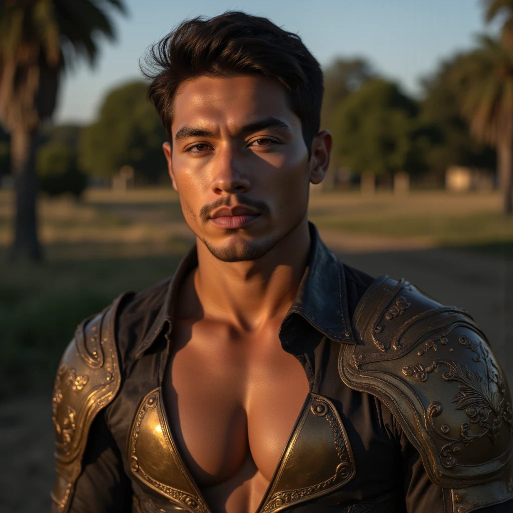 Strong tall gladiator with muscular build, (intense gaze, expressive eyes:1.1), sharp facial features, (beautiful detailed lips), wearing ancient wonder woman armor style and holding a large sword. The gladiator stands confidently in a dusty arena, bathed in warm golden sunlight. The (rippling muscles) on his arms and legs showcase his incredible strength, while his (chiseled abs) reveal his dedication to physical fitness. His (sculpted jawline) adds to his handsome and intimidating appearance. The armor he wears is intricately designed, with (ornate engravings) and a (golden finish) that glimmers in the sunlight. The helmet he wears features a (plume of feathers) that adds an air of regality to his look. The arena itself is filled with a crowd of spectators cheering and (thundering applause) fills the air. The atmosphere is (electric and charged), with anticipation for the thrilling battle about to take place. The gladiator exudes confidence and determination as he prepares to face his opponent, ready to prove his prowess in the ancient art of combat. (best quality, realistic), (cinematic lighting:1.15), (vivid colors), enhancing the overall visual impact and bringing the scene to life.