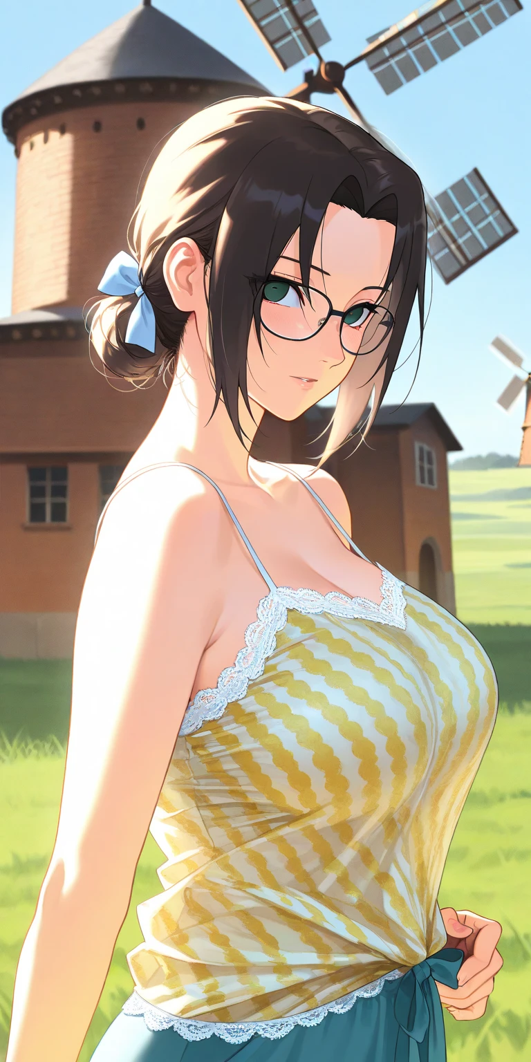 <lora:range_murata2:1>, murata renji, range murata,
smile, happy, cute hairstyle, pony tail, messy hair, ahoge, barn, blush,flannel dress, straw hat, wheat field, blue sky, summer, wind, (orc:1.2),
by Jeremy Lipking, by Antonio J. Manzanedo, by (Alphonse Mucha), Roy Lichtenstein,
(realistic skin:1.1), subsurface scuttering, (boob shot:1.3), menacing gaze, glimse of areola,
(large breasts size:1.4), (covered_nipples:0.3), lewd gaze, hair accessory, cute nose,
(cleavage:1.2), vivid playful eyes,
( stupefied suprised expression:1.3)