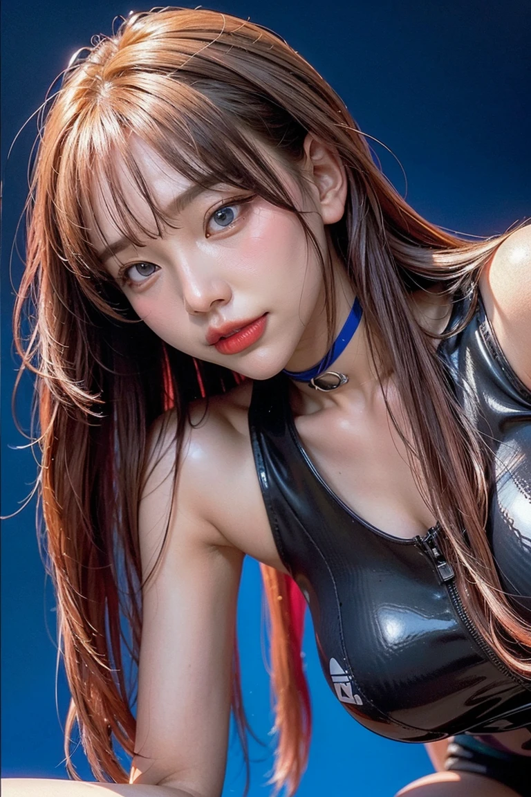 (SFW:1.6), Best_Quality, (masterpiece:1.2) of professional Analog Hi-Res photo, (realistic and photorealistic with touch of rawness:1.37), a close-up portrait of (KAWAII princess wearing thongs), Infinity pool on the roof of Skyscraper, Golden sky at dusk, intricate lighting effects with light particles, ((many colorful lights (dazzling bokeh))) . BREAK { Mystic sight | (many Luminous Particles:1.4) | sparkling splash | flying droplets | Rain drops | Luminous water surface | enjoying summer festival | Big City and Brilliant Skyscrapers }, { Childish | Gigantic Cleavage | Half Laying down | number on arm } . BREAK (((NOGIZAKA)))  Extremely Detailed very KAWAII face variation, captivating gaze, elaborate detailed Eyes with (sparkling highlights:1.2), long eyelashes、Glossy RED Lips with beautiful details, Coquettish tongue, Rosy cheeks, Wet Glistening ivory skin . (Dynamic joyful expressions), { pleasure in agony | ??????? | :D | screaming | Perplexed } . hair and eye color is same color, { Full of flowers | Chained Red leather high collar | Red ribbon | Tiny Coronet | Pearl piece | half updo | short bob }, from diagonally angle, Volumetric lighting .