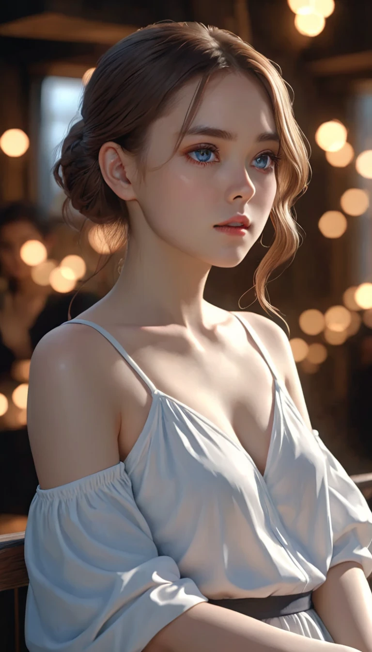(masterpiece: 1.2, best quality), (The real situation, Intricate details), 1 female, solitary, Upper Body, Random, Shoulder-length hair, Minimalist makeup, Natural fabrics, Close-up of face, Smile, Home, White hair, blue eyes, Cat ears,