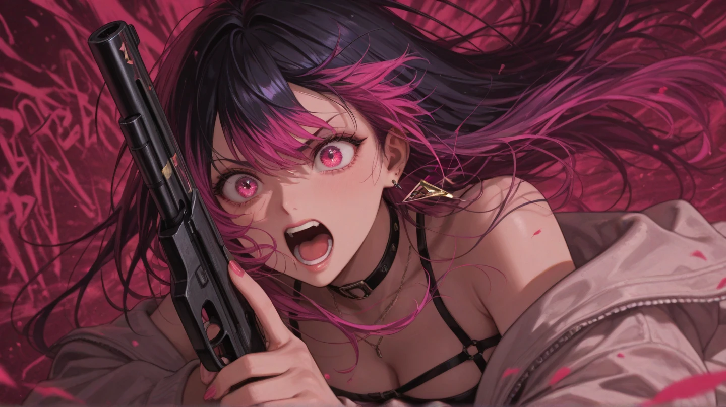 Masterpiece、最high quality、high quality、High definition、High resolution、High detail、Lens flare、Ray Tracing、high qualityなテクスチャー、high qualityな影、Beautiful details、Detailed explanation、Detailed texture、Realistic facial expression、Realistic and colorful、Slender、Cinematic Light、Side light、Sharp Focus、(1 Female:1.3)、(Intricate detailakeup、Pure Eros Face_v1:0.5)、(Details Beautiful delicate face、Detailed beautiful delicate eyes、Perfect Facial Proportions、Detailed skin、Charm)、Fancy Twin Tails、Beautiful bangs、(Pink and red gradient hair color)、slender、(Large upward-facing breasts)、(Detailed crotch、V-Cut、High Leg、Thong)、Thighs、Dress shirt、Removing the Sleeve、boots、Provocative attitude、Release your knees、Leg spread、Raise your arms、Low-angle composition、(Take a deep breath、Work on this image step by step)