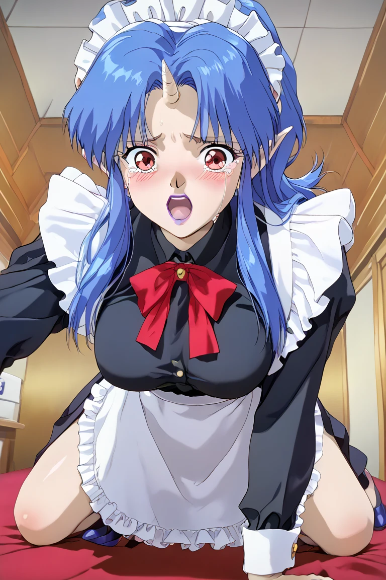 (((Maid clothes)))), (((big)))), Drunk Eyes, hatsune miku, nsfw, no Panties,