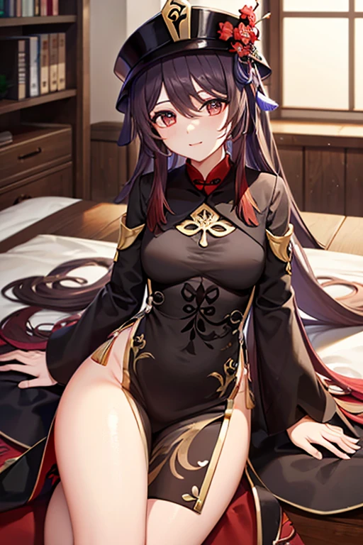 nsfw, Nagato(Azur Lane), White and red kimono,, Very small breasts, Sweat, blush, Erect nipples, Sex, Thick penis, Very big penis, whole body, Heart Eyes, , semen, combination, clitoris, bed, night, Physical Difference, Belly bulge, ,