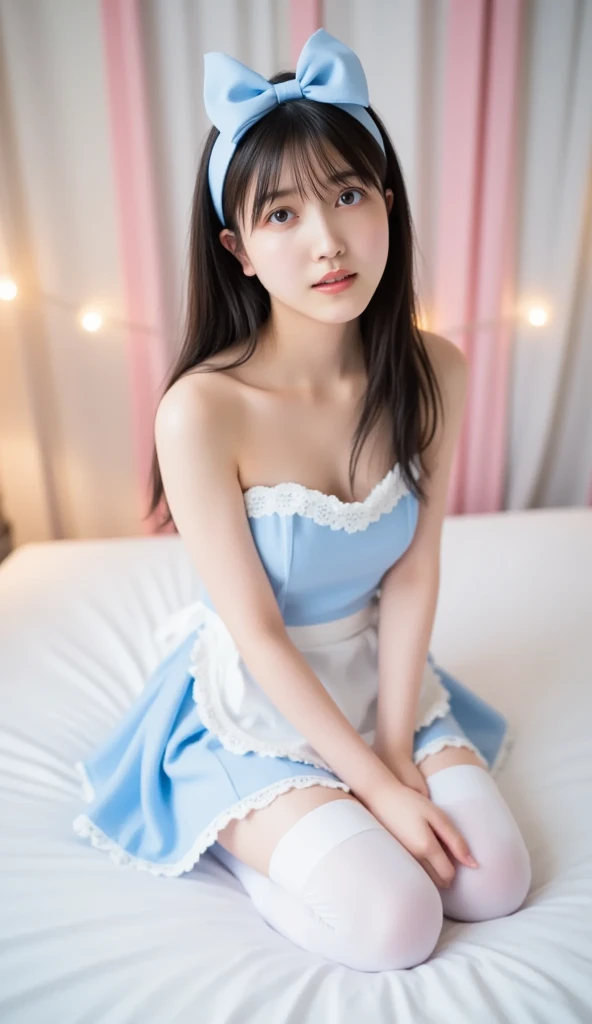 NSFW,,(highest quality:1.2), ,{In 8K}, {RAW photo}, (blue eyes, lolita fashion, :1.2), Full body Esbian, {{amazing beautiful girl:radiant beautiful skin::(Female genitalia 1.1),{camel toe), }},{stretch your legs}
Transparent air,face light, professional lighting, cinematic lighting, detailed face, background bokeh