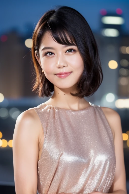 1 slender girl, bangs, smile, Staffed, Cinema Lighting, (8k, masterpiece, Highest quality, RAW Photos), action