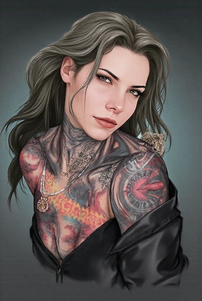 a woman with tattoos on her arms and legs, by Eddie Mendoza, beautiful comic art, colorful, tattoo style, tattooed pinup, tattooed body, with ink, fully tattooed body, tattoo art, extremely detailed woman, by jake parker, beautiful art, beautiful detailed art, pinup art, comic style art, full body tattoos, full body tattoos, Best quality, realistic, realistic, award winning illustration, (highly detailed face and skin texture), (full body), (complicated detail: 1.2), (fine detail), (complicated detail), (cinematic lights, best quality backlight), sharp lines, sharp focus, official art, unit 8k wallpaper, absurd, unbelievably absurd, huge file size, Ultra-, fantasy art, RTX, ((Closing photo-up by award-Winning studio)), , (shut up), , perfect hands, beautiful detailed eyes, Perfect Face
