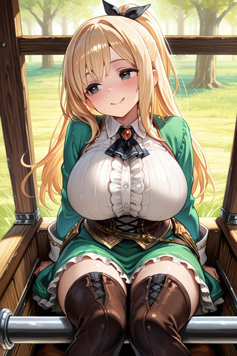 ,((best quality)), ((highly detailed)),(((sketch))) extremely detailed face, beautiful face,((1girl)),((solo)),shiny skin,((full body:)), aasaren, long hair, blonde hair, (hair bow), ((black bow)), (hair ornament), blunt bangs,((pointy ears:1.15)), large breasts,( brooch),,( aqua dress), (underbust), (short sleeves), (white gloves), (white skirt), (frilled skirt), ,((huge breasts:1.385)),((curvy:1.15)),((cleavage:1.25)),((thick thighs)) bottomless,(((skirt lift))), (((pussy:1.25))),((nose blush:1.45)),,,(bad mood,:1)open mouth,(:o),(looking at viewer),BREAK ((park ,bench:1.35)),((sit on bench:1.35)),((sitting:1.35))outdoors,,BREAK ((spread legs:1.25)),((white thighhighs:1.15)),(white thighhighs), ,BREAK ((boots:1.15)),,(from below:)