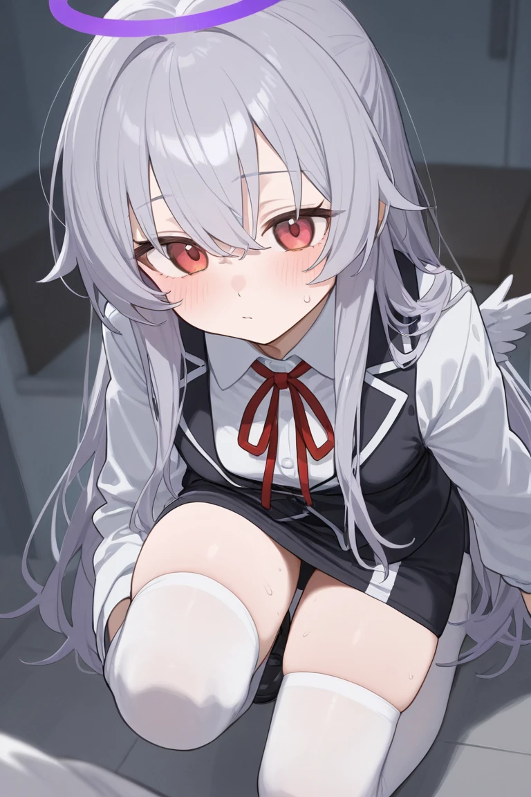 score_9, score_8_up, score_7_up,source_anime, high res image,masterpiece,best quality,girl, Misa hamano girl footjob, devil room, angry face, domination