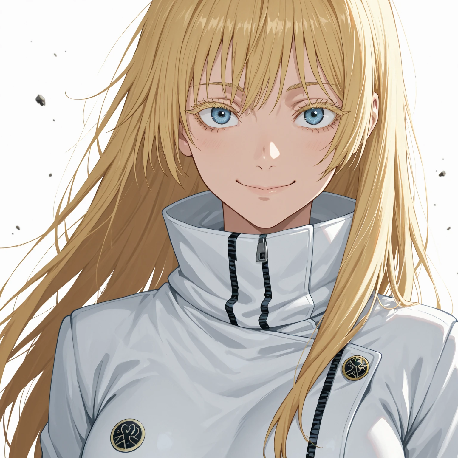 masterpiece, best quality, amazing quality, anime coloring, anime screencap, 1girl,  <lora:DX888TeresaIL:1> teresa, grey eyes, blonde hair, wavy hair, long hair, body suit,  light smile,  BREAK  pastel background, colorful  background pantyshot, victory pose,