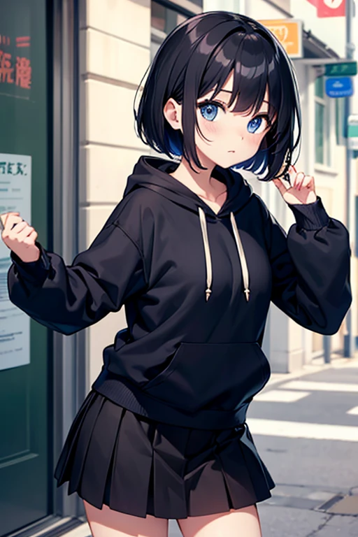 child，（​masterpiece，Highest Quality），Sportsbra，Zip Up，Lightweight hoodie，A dark-haired
