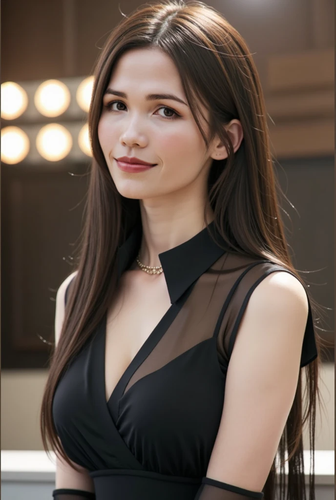 一名 23 岁的blond女子, ((big breasts)), ((Surrealism)) ,. blond,light brown hair roots. blond, hair with brown roots, extra long hair, very long hair, hair is really long, beautiful, Front view, self-shot, Photos taken with iPhone, Elegant black shirt,Bring goggles, low cut, self-shot in the garden, high quality, self-shot iPhone, split
