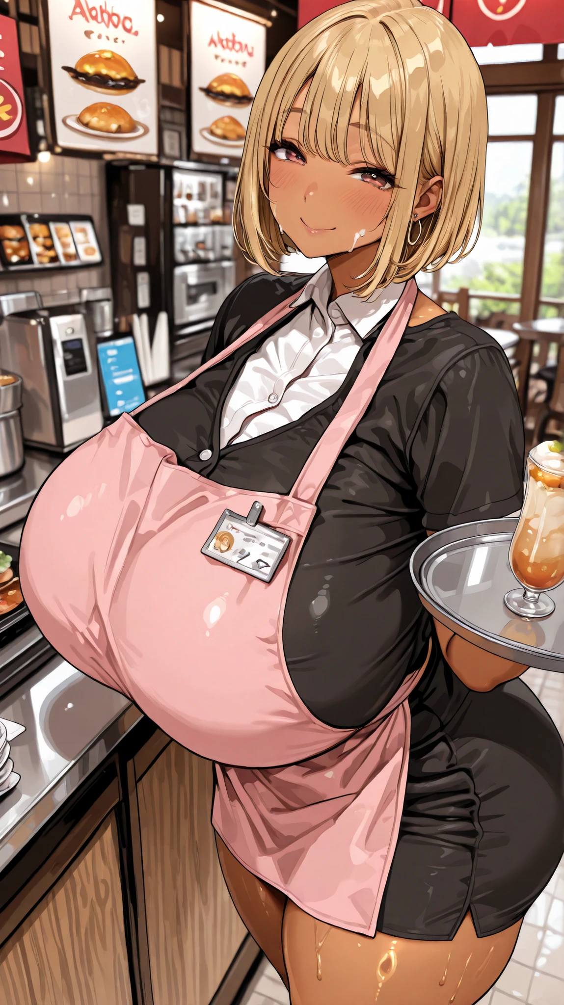 nsfw, (masterpiece), (photo realistic1.4), ultra high res, best quality, 8k,(night time,comic cafe,comes one’s front:1.0,BREAK solo, 1girl, 20yo, an extremely beautiful girl, beautiful face, perfect face, cute symmetrical eyes, double eyelid, medium breasts, puffy_nipples, (perky breasts), narrow waist, (pubic dark orange hair:1.5), bsp, pussy juice dripping, ((short hair, dark orange hair)), ((glasses)),no makeup, sweaty body, standing, BREAK (green tracksuit), (open clothes), breasts, nipples, nipple slip, pussy, pussy slip, no panties,(embarrassed,smile), ((open mouths)),((tongue out)),deep breathing, sitting,drinking,(food,cup, table, plate, bowl, pizza, drink,pov_across_table, dinnig)),(cum on body:1.9, cum on hair:1.9. cum on face:1.9, cum on mouths:1.5,cum on table 1.9)),((multiple boys, peeing on a girl, facial, cum on mouth, cum on body, multiple penises, gangbang))),ecstasy torogao, saliva trail, nose blush,((shyness smile:1.9)), (((eat cum:1.9))),indoor,dinnig