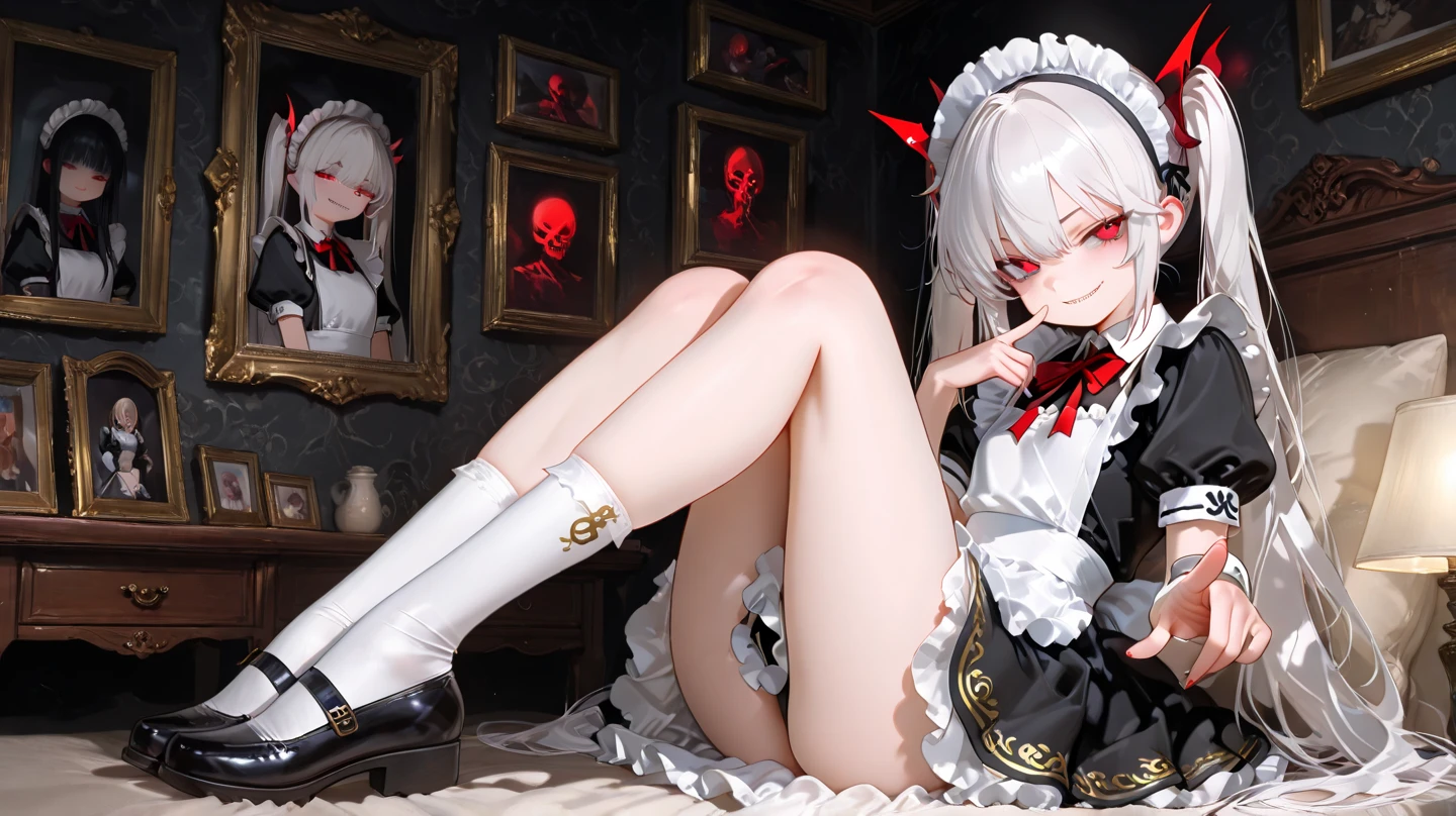 Lesbian、Two Girls、Watery eye、Patience face、Captive Maid、Maid clothes、Young、Tied limbs、Bed、Bedに二人で横たわる、Bedに二人で乗る、Exposed breasts、Open pubic area、Sticks stuck in the genitals、Open your mouth、Body with water droplets、Concept Art、Masterpiece、High quality、Super Resolution、