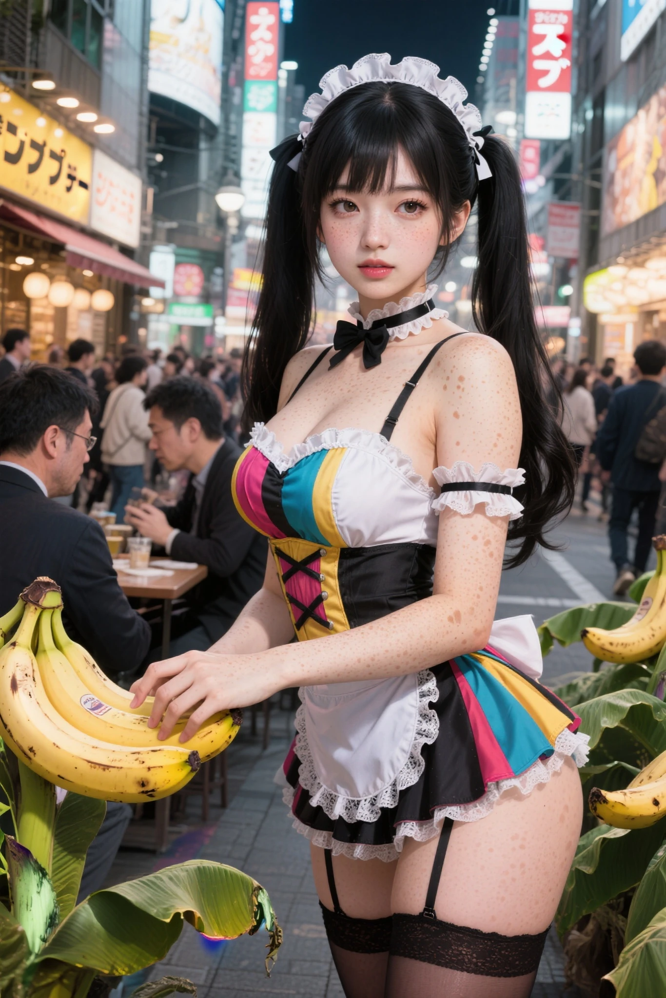 (((very detailed , 8k wallpaper, masterpiece, High resolution, highest quality))),(((acrobatic pose))), ((Beautiful woman, Model-like posture, acrobatic pose,fighting pose,ハイキックポーズ,)),((China dress style idol costume, cute and sexy costume with cute colorful frills and sexy slits on the costume):1.5),(China dress style idol costume:1.4),
(cute and sexy costume with cute colorful frills and sexy slits on the costume:1.3), ((very detailed顔, very detailed black eyes, extra detailed body, highest qualityのリアルテクスチャスキン)), (Short Bob Cut Hair, white skin,), (Chinese style wall), surreal, digital paint,