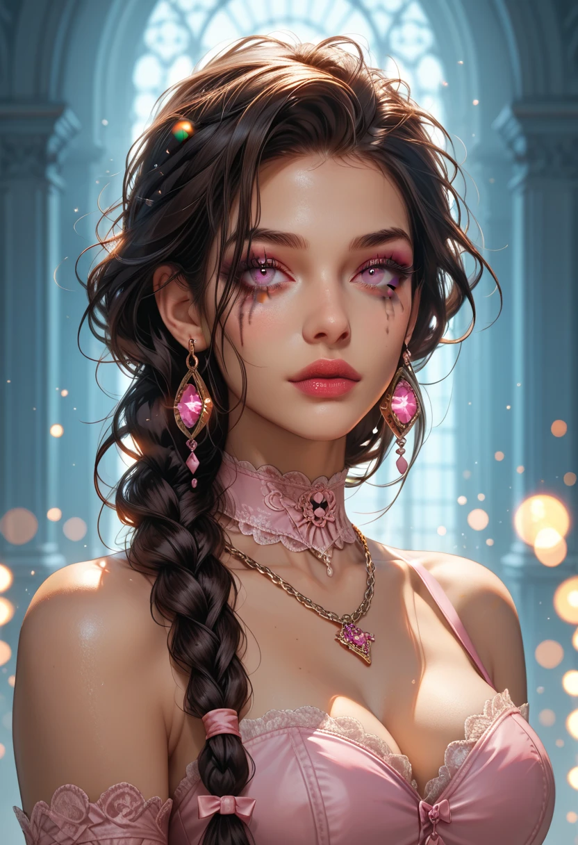 princesa extremamente linda, centrada, visual chave, intrincado, altamente detalhado, breathtaking beauty, lineart preciso, vibrante, Comprehensive cinematic, Carne Griffiths, Conrad Roset, (o retrato mais bonito do mundo:1.5), rosto detalhado, olhos verdes detalhados, big lips detailed pink, sexy sexy cute expression, olhar sensual
