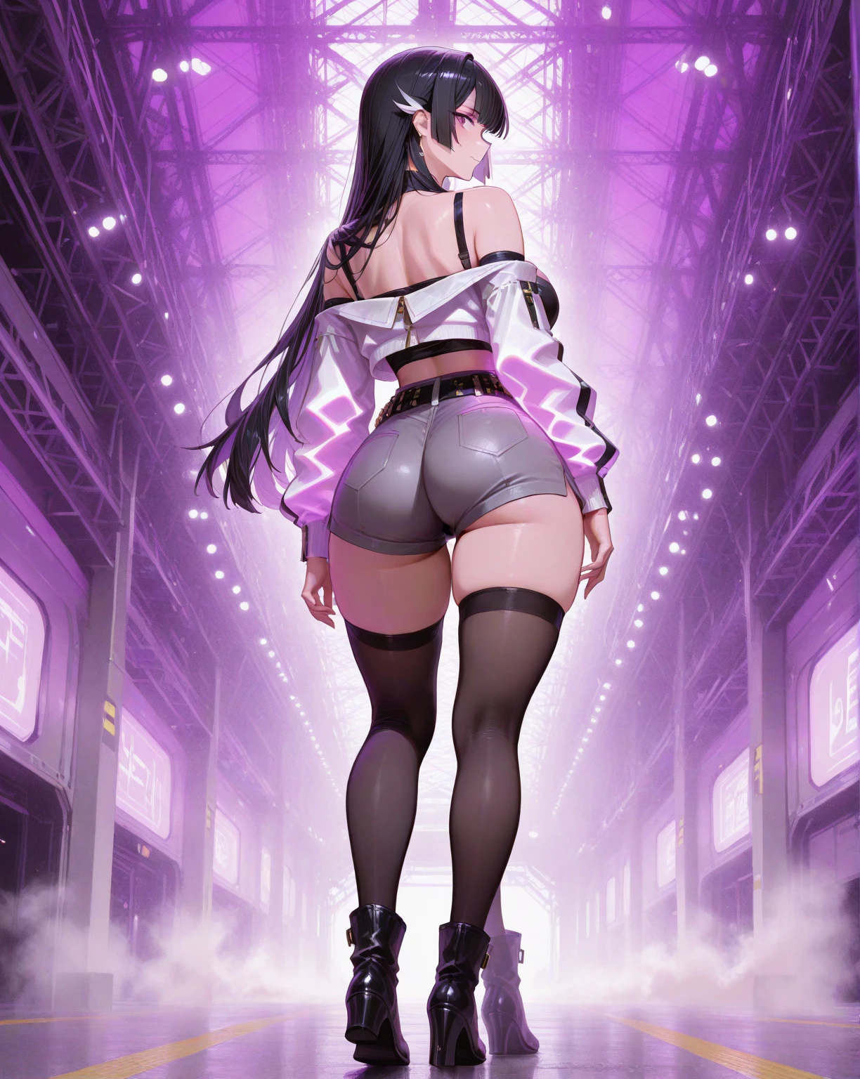Unreal Engine 5 Realistic Render, (masterpiece, best quality), intricate details, (Best quality)), ((masterpiece)), ((realistic)), (hyperrealism:1.2), (fractal art:1.2), squatting with legs spread out, big round buttocks, bending over, back facing viewer, showing ass to viewer,
1girl, 7rtifa, crop top, arm guards, fingerless gloves, suspenders, pleated miniskirt, black thighhighs, red boots
extreme detailed eyes, colorful, highest detailed,
vibrant colors, high contrast,
(8K UHD:1.2), (photorealistic:1.2), beautiful face, top body is hyper realistic thicc muscle and hyper largest_breasts!! with the type of _melons, lower is huge buttocks, wet shiny body