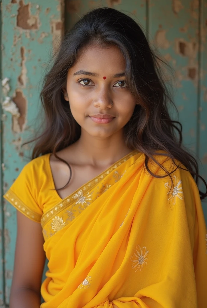 Indian girl without clothes in street