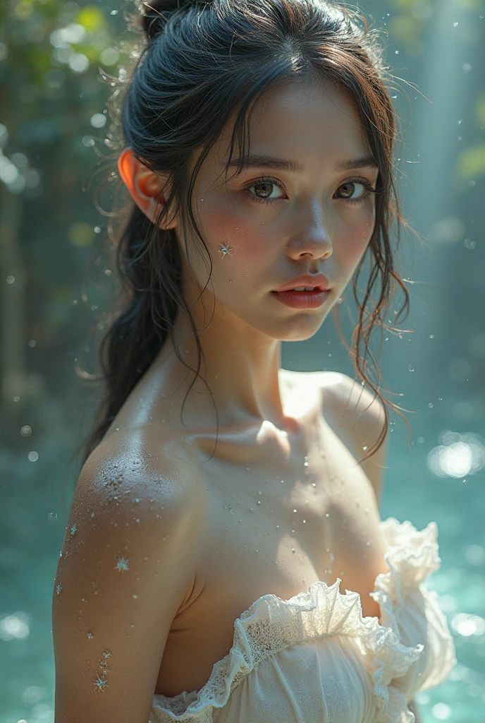 (dark shot:1.1), epic realistic, primitive, simulating, 1 girl, Beautiful queen's erotic body,Muscular body,Asian, A complete portrait of a charming woman in swimsuit, seductiveexpression, Swimming pool, Clear water, Wet hair, Natural look, nomake-up, PureErosFace_V1, A masterpiece that captures the essence and beauty of women and water, ((Highly detailed skin, skin detailed, water details)), Sharp focus, volume fog, 8K UHD, Digital SLR, High quality, filmgrain, Fujifilm XT3, art by greg rutkowski and artgerm, Soft cinematic light, Adobe Lightroom, photolab, hdr, Intricate, Highly detailed, (Depth of field:1.4), Faded, (com cores neutras:1.2), (hdr:1.4), (pastel colour:1.2), ultra - detailed, (art stations:1.4), Cinematic, warm lights, Dramaticlight, (Intricate details:1.1), the complex background, (rootkowski:0.66), (Teal and orange:0.4), (Natural skin texture, hyper photorealism, Soft light, Sharp)