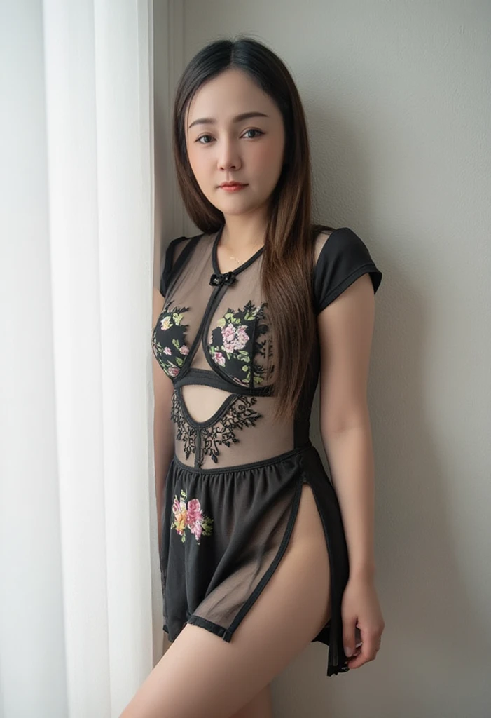 NSFW,sexly,(Good,+beautiful detailed Panties with colorful floral embroidery and gorgeous embroidery +:1.5),Salute,(Flower motif lingerie),(Gorgeous:1.2),(Lace,Detailed:1.3),(See-through:1.6),Small round breasts,
break
Earrings、(((Trendy hairstyles))), (eyebrows hidden by hair),( hair ornament, hair clips), Wavy Hair, medium breasts,thin lips,(Slender),Happy,BREAK
masterpiece, Best Quality,(Photorealistic: 1.4),Ultra High Resolution, Unity 8k Wallpaper, (Beautiful detailed eyes:1.6),Symmetrical, extra detailed face, Perfect Lighting, (Perfect hands, Perfect Anatomy),