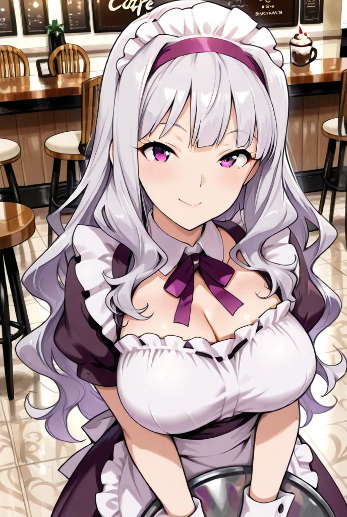 ((masterpiece)), ((Best quality)), (high resolution), (illustration), (an extremely delicate and beautiful), (ultra detailed beautiful face and eyes), nsfw, 1girl, leaning forward, YukineChris, long hair, purple eyes, twintails, low twintails, ahoge, large breasts, fishnet pantyhose, red a bow tie, volumetric lightning, detailed skin texture, detailed, volumetric shadow, anime screencap,Highest quality, Sorceress, ancient babylonian nobility, ((tan skin:1.2)), (brown skin color),Long hair, twin braids, hair ornament, wine colored hair, smile, Below average size breasts, bare shoulders, (underboob:0 Legs apart、Ready your gun?、Stretching arms to emphasize cleavage 8K, masterpiece, Best_quality, high_resolution, ultra_details, detailed, 1girl, 独奏, looking_at_viewer, upper_body, indoors, braid, blurry, bangs, white_hair, blurry_background, collared_shirt, church, hair_ribbon, hair_between_eyes, stained_Glass,sidelocks, depth_of_field, light_particles, window, french_braid, Alphonse Mucha Style, sharp focus, perfect hands, perfect face, perfect eyes, perfect light, dynamic light, natural light, Masterpiece, Best quality, red dress