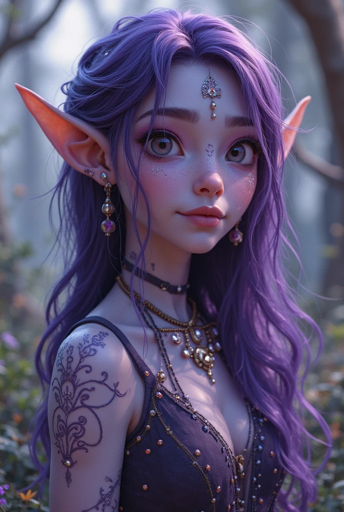 An avatar-like species, Only they are all women. They have purple skin, long black hair and her eyes are gray.