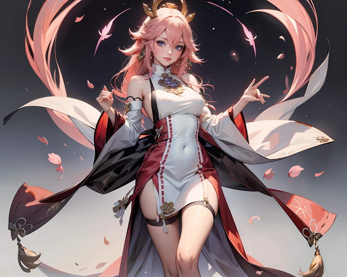 Genshin game Yae Miko pink fox opens a big move