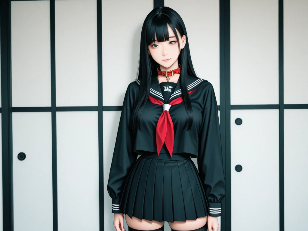 1girl, uranohoshi school uniform, school uniform, winter uniform, black shirt, black skirt, long sleeves, white neckerchief, pleated skirt, sailor collar, solo, long hair, standing, <lora:LoveLiveSunshineSchoolUniformBlack:0.8>, upper body, (smile:0.7), looking at viewer, long hair, outdoors, noon, streets, sunshine, standing, beautiful face, (cowboy shot), 8k, hdr, ultra highres, masterpiece,(realistic), highly detailed CG unified 8K wallpapers, (HQ skin:1.2),8k uhd, dslr, high quality, beautiful skin, attractive, ultra-high resolution, ultra-realistic, high-definition, close-up, dynamic pose, close-up,