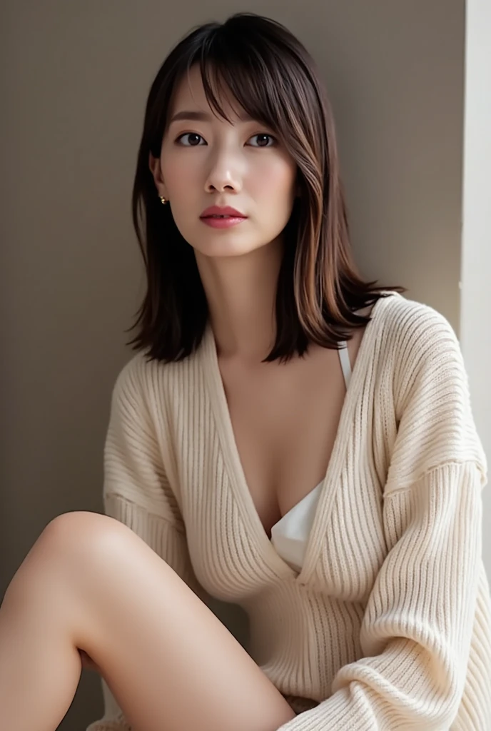 (In 8K,highest quality,masterpiece),(Realistic,RAW Photos,Super Fine Clear),Realistic Light,Detailed skin,Beautiful Japanese Woman,((30-year-old woman,))、Panty shot,Sexy panties、kneeling to spread legs,Thin legs、fine grain,Detailed fingers、thin、Sexual,Ecstasy expression,In a stylish bedroom、A place without people,Ecstasy,Asian Eyes Era