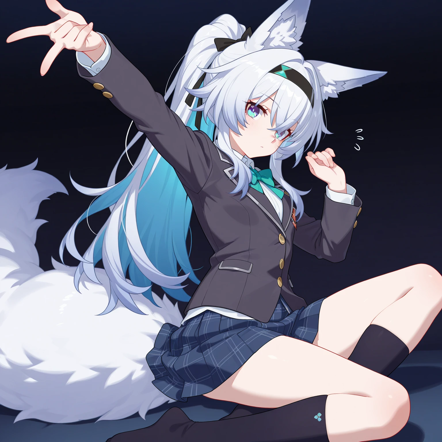 from girls frontline, Holo is a wolf girl, girls frontline style, From the night of the ark, cute anime catgirl, anime catgirl, White-haired fox, A wolf girl, White Cat Girl, nekomimi, nyaruko-san,arknight