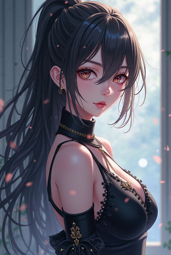 Anime - Stylistic image of a house woman in a black dress, Guviz-style artwork, photorealistic anime girl rendering, 3 d anime realistic, Realistic anime 3 D style, Smooth anime CG art, 8K Artgerm bokeh, Photorealistic anime, realistic anime artstyle, anime realism style, [ 4 K photorealism ]!!