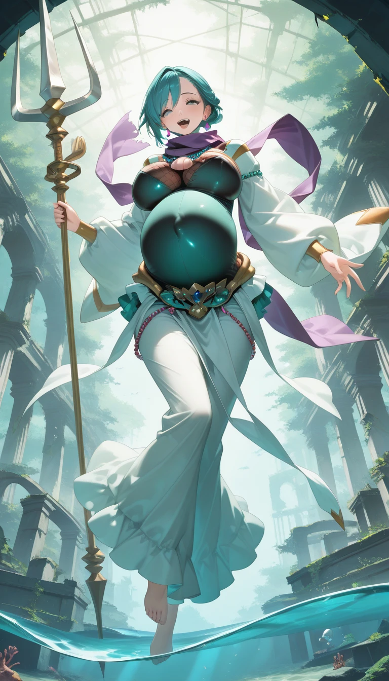 ((highest quality)), ((masterpiece)), (detailed), (Perfect Face)、(The woman is a beautiful alien queen named Princess Leona, with the same body as the alien, long light brown hair that is straight, a slender body, but with normal breasts, and is wearing an alien suit and decorated with alien decorations.)、With a gentle smile, he gets along well with the Alien King、The deformed alien king and the woman are in the alien nest, they marry the alien king, and they smile happily together、The woman is wearing an engagement ring The woman is pregnant and holding an alien daughter、There are other adult and juvenile daughters and sons around.