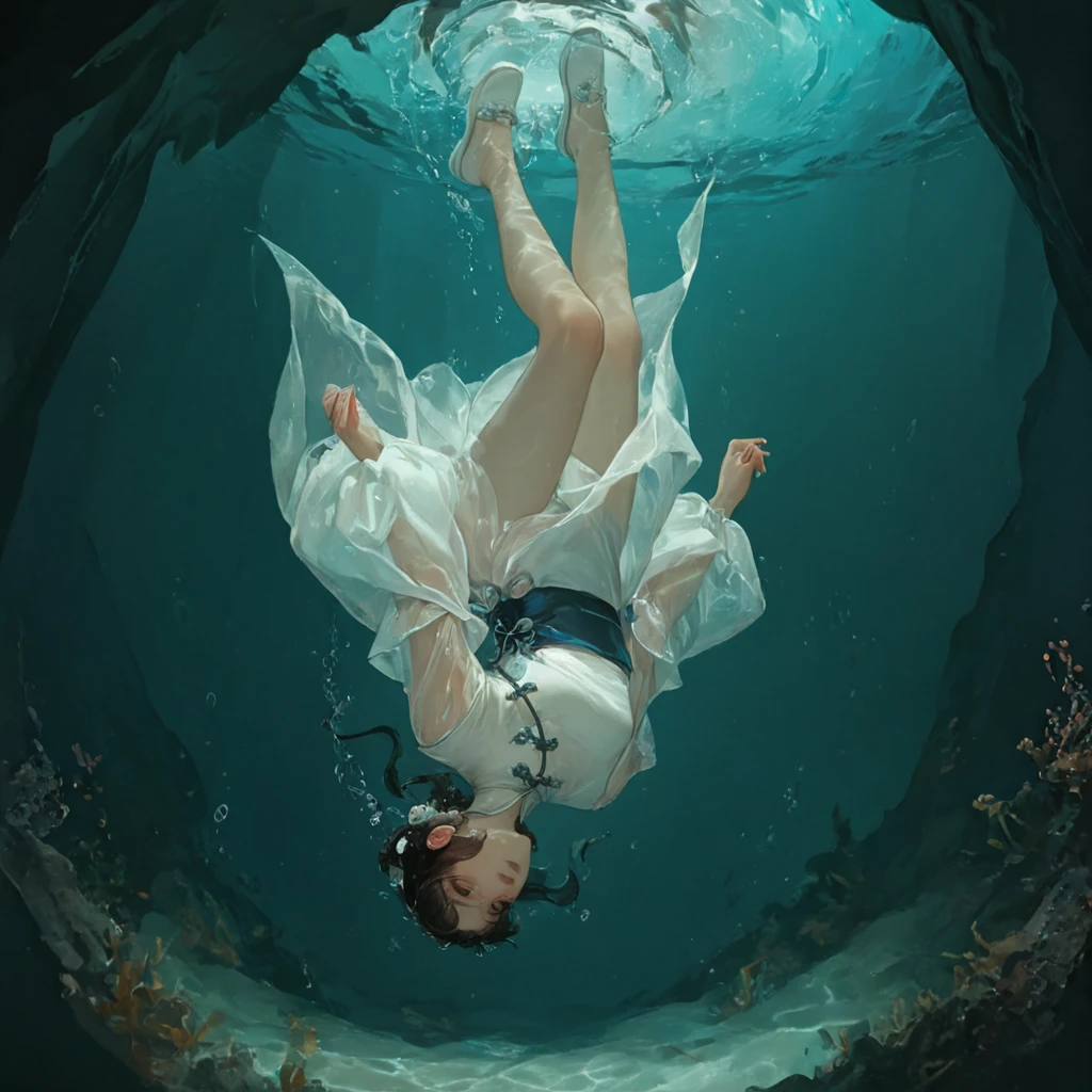 (masterpiece), (best quality), (Super detailed),(disheveled hair),(illustration), (1 long hair boy), (fashion clothing), Tall,long legs,Permanently installed, fashion model, Escape from the audience, (Turn your back to the audience), (Studio as background),Beautiful and delicate eyes, delicate pretty face, floating,(high saturation),(colorful splash),Colorful bubbles,(Shiny), focus on face, Ayaka Kamisato, light blue hair, Bangs, hair ring, floating花朵, floating hair.girl, anime grandma, looking at the audience, Very detailed, reflective transparent iridescent colors, Transparent iridescent RGB long hair, Works by Serafleur from artstation, thick acrylic,illustration on pixiv, waist up portrait, Gorgeous saint, best quality, Super detailed,sad,clever,pretty face , Beautiful lights black background, Character style rendered by Octane,