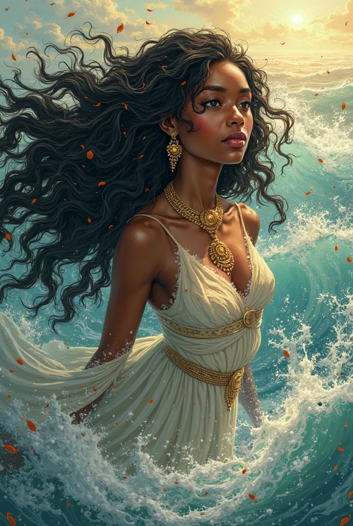 ((ultra detailed, masterpiece, absurdres))
<lora:UncNadine:0.9>
UncNadine, 1girl, solo, very dark skin, wavy hair, brown hair, brown eyes, Surfing waves at a tropical beach, detailed splashes, dynamic lighting , Sequin-embellished evening gown with a slit