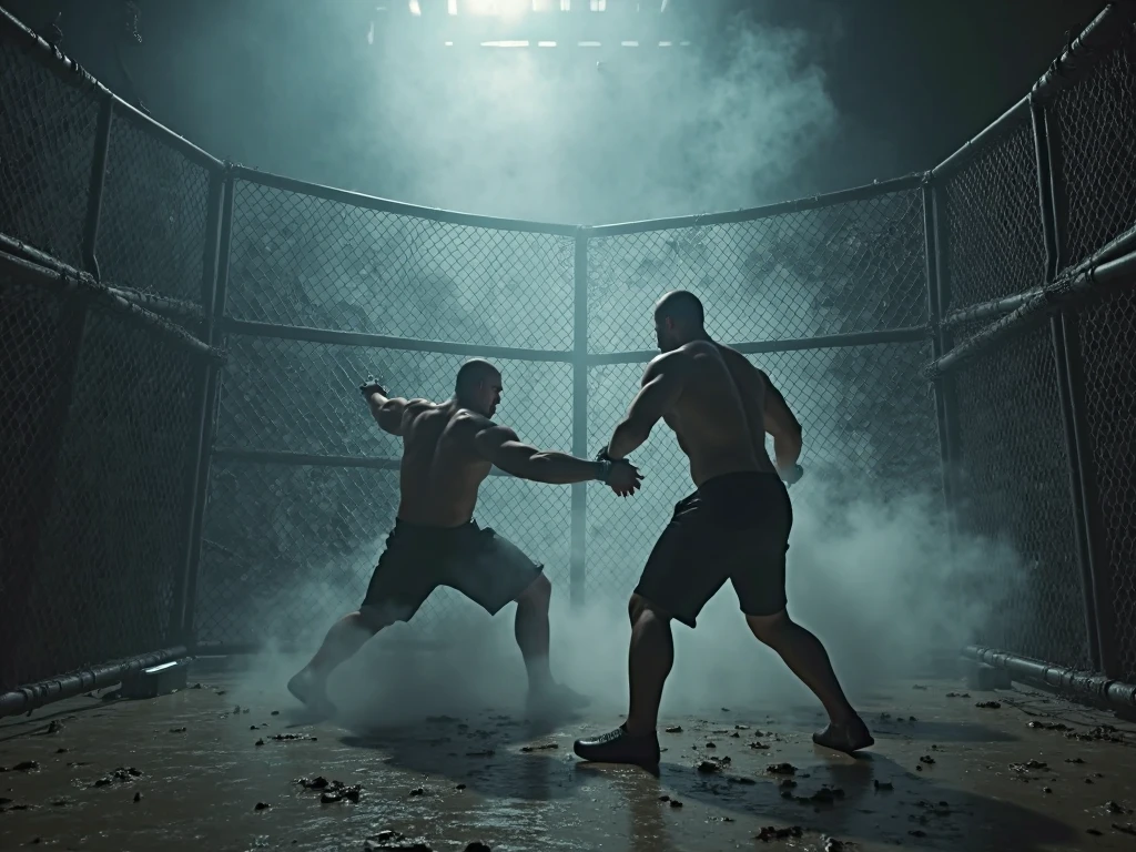 Fives artist human in who fight on a stage with
DONSON14 write on ther shirt. And write
DONSON14 in gold letters on the top of the stage
In format 16:9