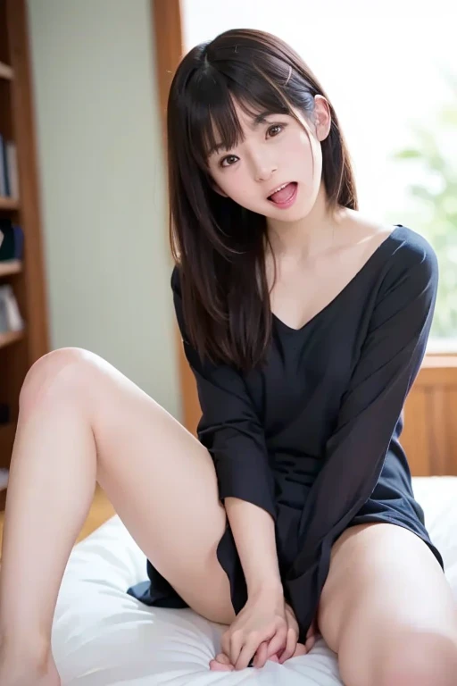 (masterpiece、High resolution、high quality)、Beautiful Japanese Girls:1.3,15-year-old junior high school student、Immature body、Beautiful body、Japanese Yukata、Soar、night、Laughter、Clear Eyes、Beautiful Skin、Yukata beauty、Wearing a yukata with a hydrangea pattern、The yukata is open and her naked body is visible.、 fully visible、 body、Her breasts are exposed from her yukata、とてもSmall breasts、Small breasts、Small cherry-colored areola、Erect nipples、Cool Summer、nightの夏祭り、Fireworks display、Professional photography、Angle from below, Realistic ecstasy face, Showing off her private parts, Strong winds, ((Spread your legs, ,Shaved pussy)), (((Focus on the pubic area, Between the legs))), (Small Tits), stream,