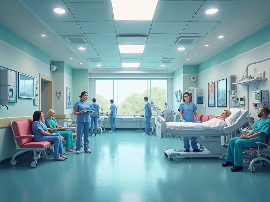 Masterpiece, best quality, (beautiful nurses:1. 2), (a hospital ward in the background:1. 3), incredible detail, highly detailed, composition, ultra-detailed, light leaks, trending on artstation, sharp focus, Absurdres