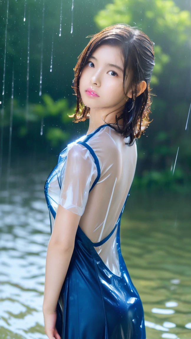 masterpiece, top quality, super detailed, masterpiece, super high quality, top quality, close, realistic skin texture, detailed facial features, 17 year old Ukrainian beautiful girl photo, boyish and healthy girl, short hair, cowboy shot ,Bust shot, sweaty skin, (table top: 1.2), (shoot from below: 1.5), front angle, (from below: 1.4), (crotch focus: 1.2), (low angle: 1.2), micro miniskirt, beautiful lady, light brown hair, sparkling blue eyes, (big breasts), toned waist, curvaceous,((((rainy park, soaking wet)))), (white ultra-thin lingerie, wet (sticky to the skin), looking at the camera, big eyes, photogenic,