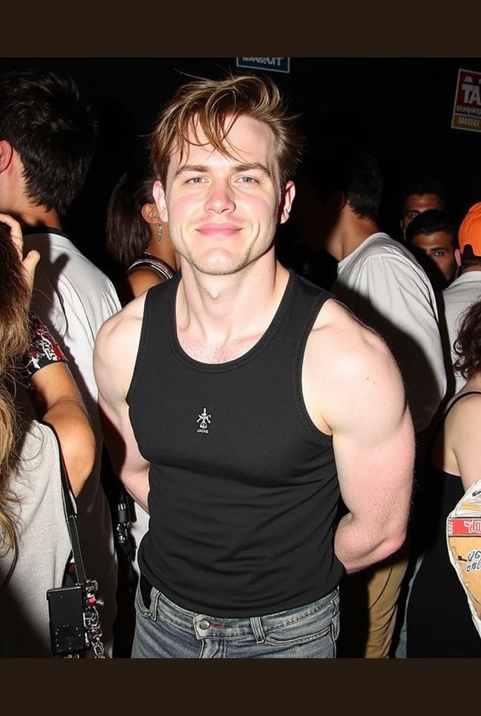((best quality)), ((masterpiece)), (detailed), perfect face, attractive man, 20 years old, short red hair, cute jock, full body, bodybuilder, tough guy face, handcuffed and arrested cop, police uniform shredded and torn, dumb thoughtless smile, handcuffed cop being led to police car to be arrested, cop being arrested wears torn police uniform