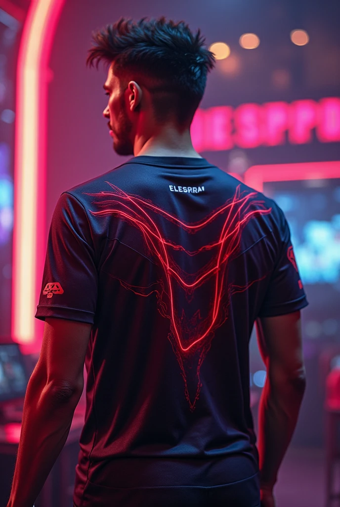Esports jersey, with personalized name on the back: DEVIL