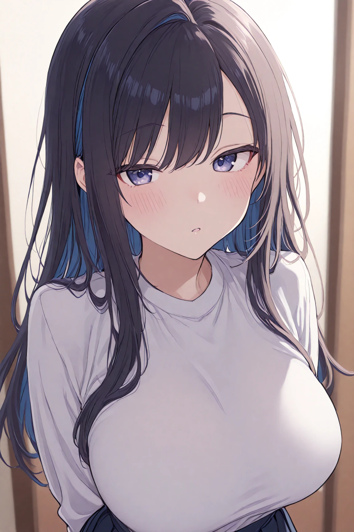 ((cute日本の女の子、Beautiful Japanese Girl、1 Girl、19 years old、ponytail、Highly detailed faceと肌の質感、Highly detailed face、Very fine eye、Lee Hong、blush、Woman's whole body、front、 cute、Highly detailed faceと肌の質感、Smooth tan skin、Transparent to the touch、))、(Dark brown hair)、Don't look at the camera、Sharp focus:1.2、Beautiful woman with perfect style:1.4、Japanese Model、Young Gravure Idol、若いcuteグラビアアイドル、Realistic Young Gravure Idol、A sophisticated gravure idol、((Highest quality、8K、masterpiece:1.5、1photograph))、(4K、RAWphotograph、Highest quality)、Putting people behind the screen、Natural light、Professional Lighting、(Realistic、フォトRealistic:1.5)、