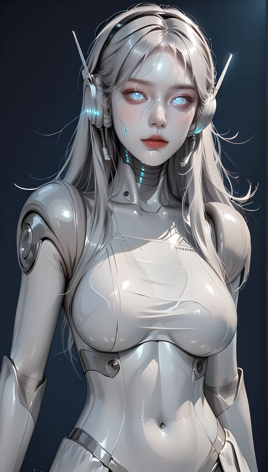 (best quality,4k,8k,highres,masterpiece:1.2),ultra-detailed,(realistic,photorealistic,photo-realistic:1.37),(bestselling female sex android:1.2),(gorgeous, perfect irises, perfect lips, perfect teeth),(flawless skin, soft front lighting, glow, HDR),(soothing colors)An exhibition showcasing AI-equipped autonomous female androids exhibiting various sex positions, adorned with a beautiful face and seductive gestures. The androids' eyes, lips, and faces are exquisitely detailed, creating a mesmerizingly realistic appearance. The exhibition is a masterpiece of modern art, combining the mediums of sculpture and technology to blur the boundaries between human and machine. The androids' bodies are crafted with ultra-realistic materials, utilizing physically-based rendering techniques to achieve a photorealistic effect. The lighting is carefully designed to accentuate the androids' features, with studio lighting creating a captivating atmosphere. The colors exhibit a vivid and alluring palette, enhancing the seductive nature of the exhibition. The exhibition boasts high-resolution visuals, such as 4k and 8k displays, allowing visitors to immerse themselves in the intricate details of the androids' bodies and expressions. The scene is further enhanced by elements such as bokeh, creating a dreamy and ethereal ambiance. The exhibition combines elements of photography and concept art, resulting in an innovative and provocative art form. (NSFW:1.5), Her chest, stomach, and genitals are covered with artificial skin. Sex androids have beautiful, sexually attractive faces that are so detailed that they are indistinguishable from real humans There are Italian girl, Russian girl, Saudi girl, and Japanese girl types. Their eyes are blue.