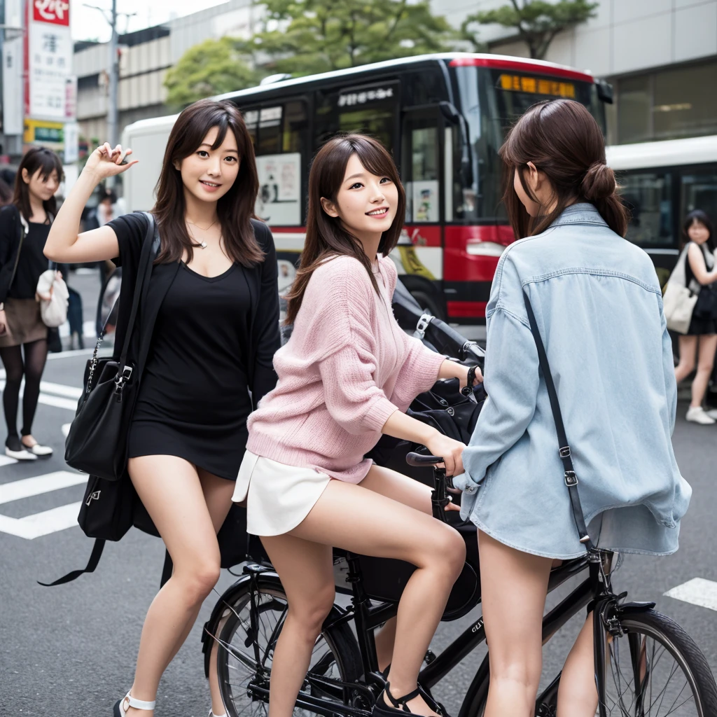 8k、RAW Photos、Highest quality、Super detailed、Super Resolution、Ultra HD、8k wallpaper、Amazing details
((Full body photo))A high school girl in uniform riding a bicycle Dynamic A sloppy smile On the way to school
((((Emphasize cleavage))))
(((((Floral panties and bra are visible)))))